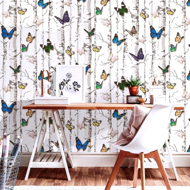 Infinity Decor Wall Stickers DIY Peel and Stick Wallpaper (45 x 500 cm) Colourful Butterfly Self Adhesive Decals Living Room Home Interior Decoration - Image 4