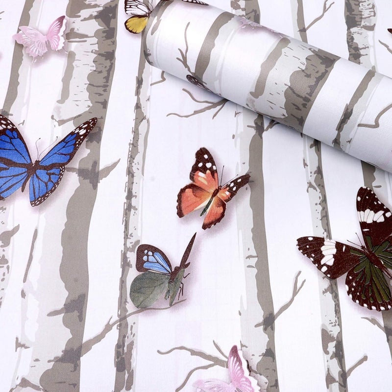 Infinity Decor Wall Stickers DIY Peel and Stick Wallpaper (45 x 500 cm) Colourful Butterfly Self Adhesive Decals Living Room Home Interior Decoration - Image 1