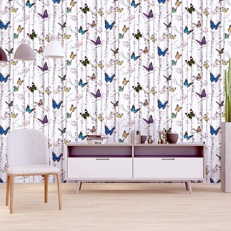 Infinity Decor Wall Stickers DIY Peel and Stick Wallpaper (45 x 500 cm) Colourful Butterfly Self Adhesive Decals Living Room Home Interior Decoration - Image 2
