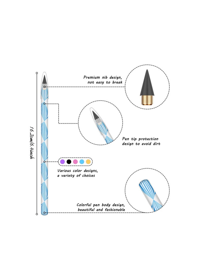 Zikra Inkless Everlasting Pencil Set - 5 PCS Reusable, Erasable, and Portable Pencils for Writing and Drawing - Perfect for Students and Office Supplies. - Image 1
