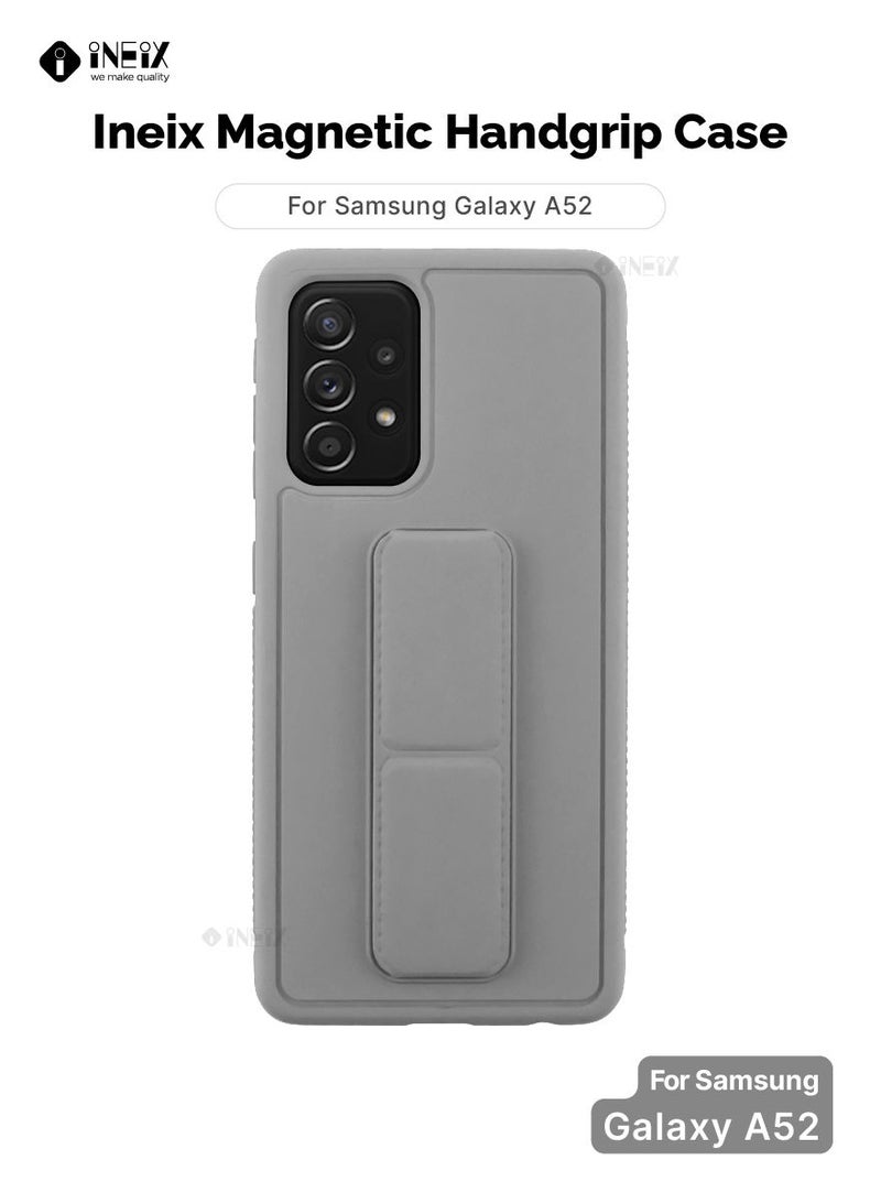INEIX 3 in 1 Magnetic Hand Grip Holder Case For Samsung Galaxy A52 4G/5G Grey - Image 1