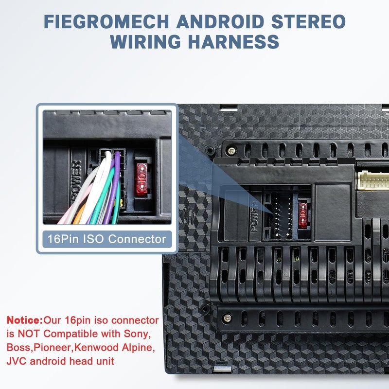 Fiegromech Android Car Stereo Adapter for Mitsubishi Outlander 2016-2018 - 20Pin Wiring Harness with Reversing RCA Connector - Image 5