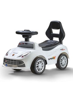 Ferrari Manual Push Racing Kids Car - Sleek, sporty design with comfortable seat and steering wheel  - Image 2