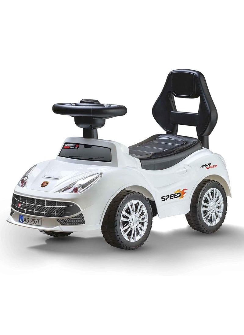 Ferrari Manual Push Racing Kids Car - Sleek, sporty design with comfortable seat and steering wheel  - Image 2