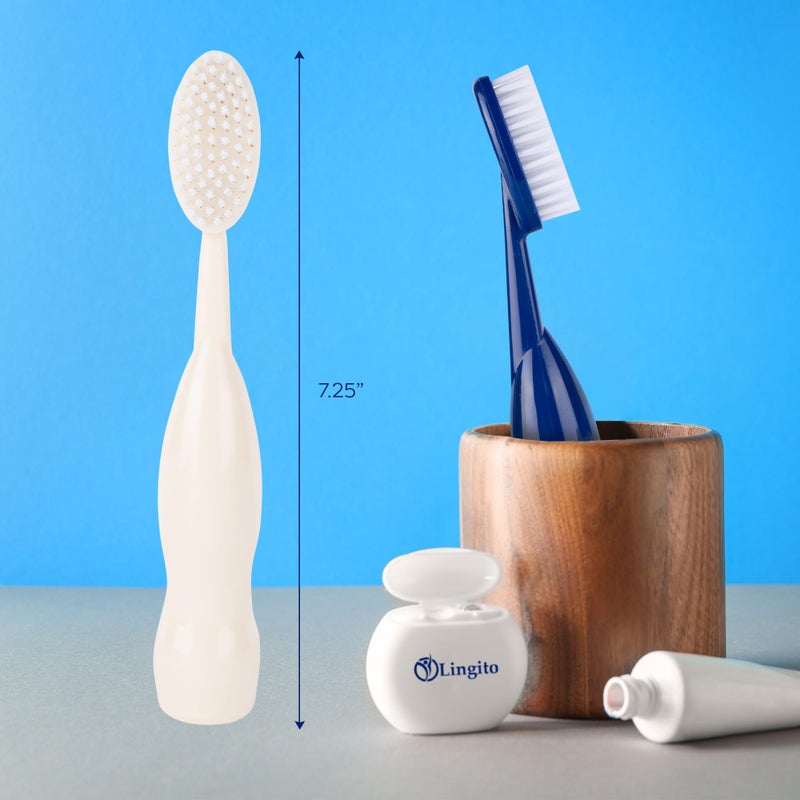 Lingito Smokers Toothbrush Wide-Head, Extra-Firm Hard-Bristle Oral Care for Tough Stains, Deep-Cleaning Manual Brush for Coffee & Tobacco-Stained Teeth, Premium Stain Removal & Brightening - (2 Pack) - Image 4