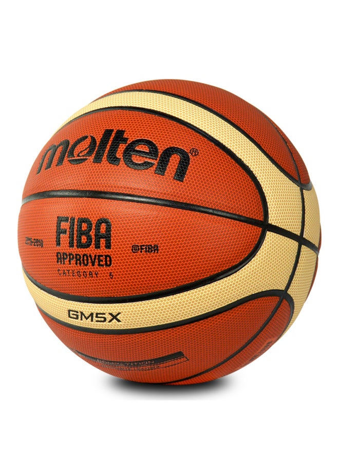 مولتين Molten Gm5x كرة سلة، معتمدة من Fiba، لرياض الأطفال، طلاب المدارس الابتدائية، الشباب، للمنافسات والتدريبات الداخلية والخارجية، Bgm5x - Image 1