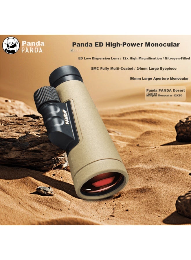 Panda High-definition High-power Monocular Nitrogen-filled Waterproof Portable Outdoor Birdwatching Bee Hunting Concert Wind Chaser 12x50 Binoculars - Image 1