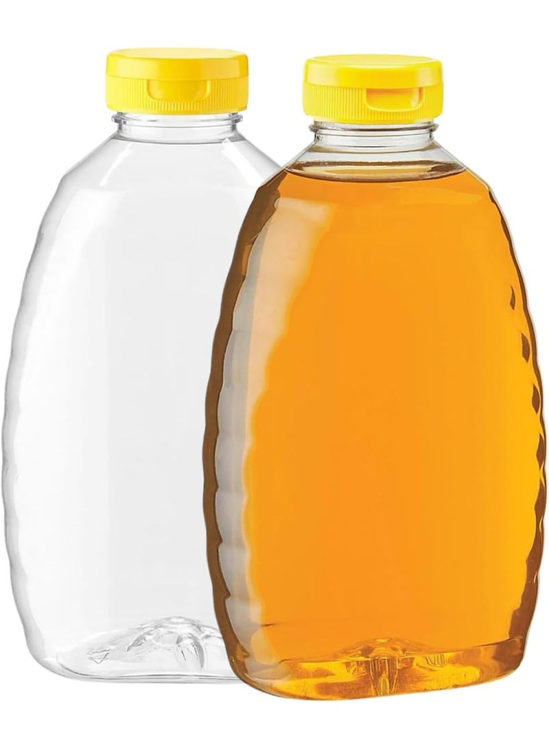 Luxoraq 2-Pcs 720ml EMPTY Plastic HONEY BOTTLE Squeeze DISPENSER Flip Top – MULTIPURPOSE Ketchup Bottle MAYONNAISE Syrup Sauce Cooking OIL Honey Jar Condiment Container BPA FREE FOOD GRADE LEAK PROOF Reusable Kitchen Bottles - Image 1