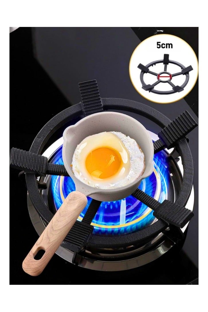 تشيس اب حلقة عمل موقد غاز 2 في 1 - حلقة غاز من الحديد الزهر المتين، حامل ثلاثي غير قابل للانزلاق للأواني الساخنة والمقالي وأواني القهوة، 23.5 سم - Image 2