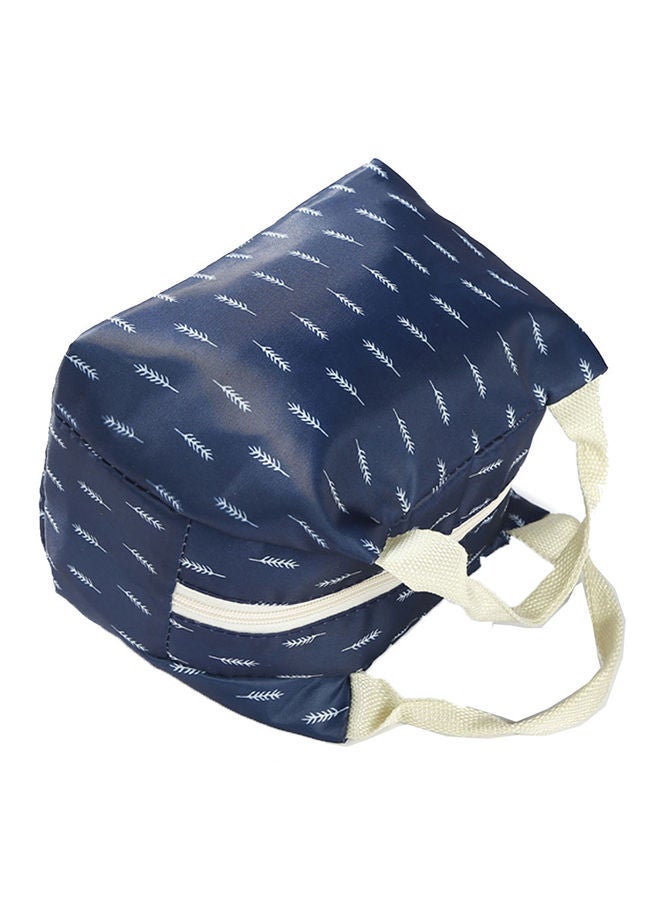 NIBEMINENT Thermal Insulated Lunch Bag Blue/White - Image 3