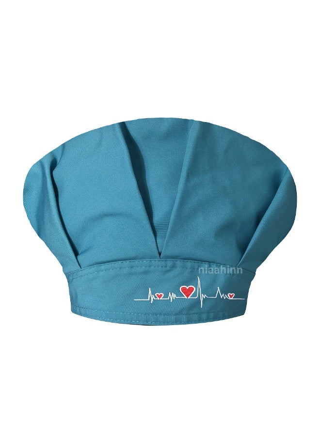 NIBEMINENT Women Scrubs Hats Unisex Adjustable Cotton Sweatband Cap Head Cover Work Wear Sanitary Breathable Bouffant Scrub Caps