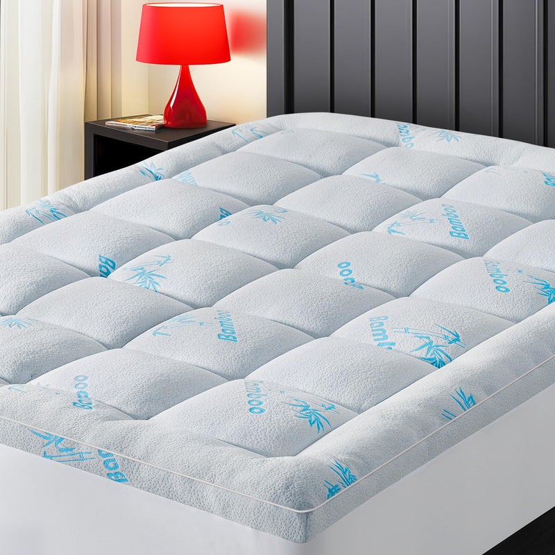 KELTARO Mattress Topper Full SizeViscose Made from Bamboo Extra Thick Mattress Pad 821 Deep Pocket Soft Down Alternative Fill Mattress Protector Pillow Top Mattress Cover54x75 Inches