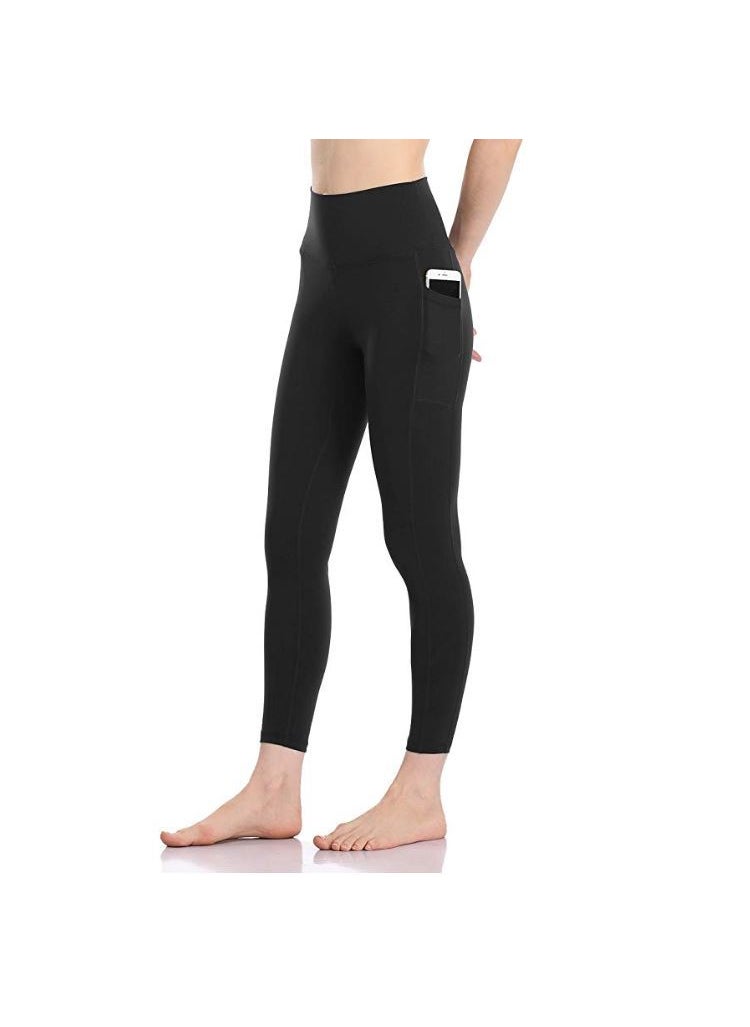 Generic High Waist Tummy Control Peach Print Leggings Blue  - Image 2