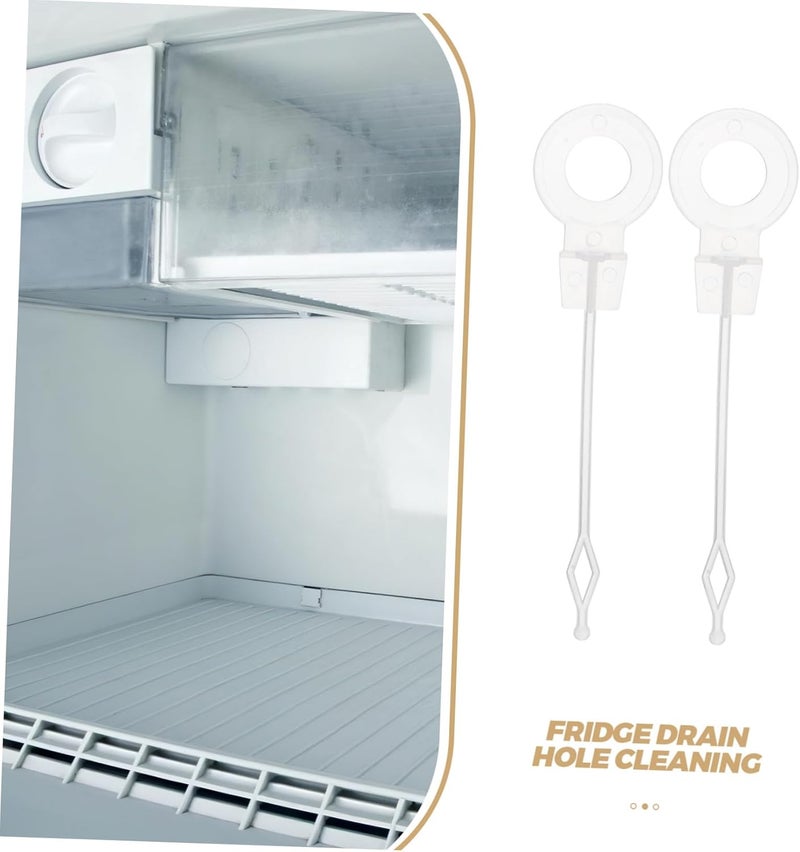 POPETPOP 10Pcs Refrigerator Drain Hole Clog Remover Tool for Efficient Fridge Drain Pipe Cleaning Lightweight Plastic Spring Dredging Tools for Home Kitchen Appliance Maintenance - Image 2