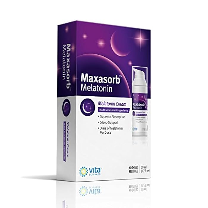 Vita Sciences كريم فيتا ساينس ماكسا سورب ميلاتونين للنوم غني بميلاتونين 3 ملغ - كريم ميلاتونين ليلي - كريم ميلاتونين غير معطر 3 ملغ. لوشن ميلاتونين موضعي يمكن استخدامه للوجه والجسم - Image 4