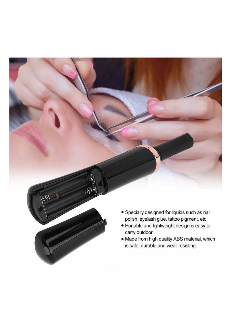 Generic Electric Nail Lacquer Shaker Eyelash Lacquer Shaker, for Eyelash Extensions, Eyelash Glue Shaker with 2 Connectors and 6 Sizes of Caliber Liquid Evenly Mixer (Black)  - Image 4