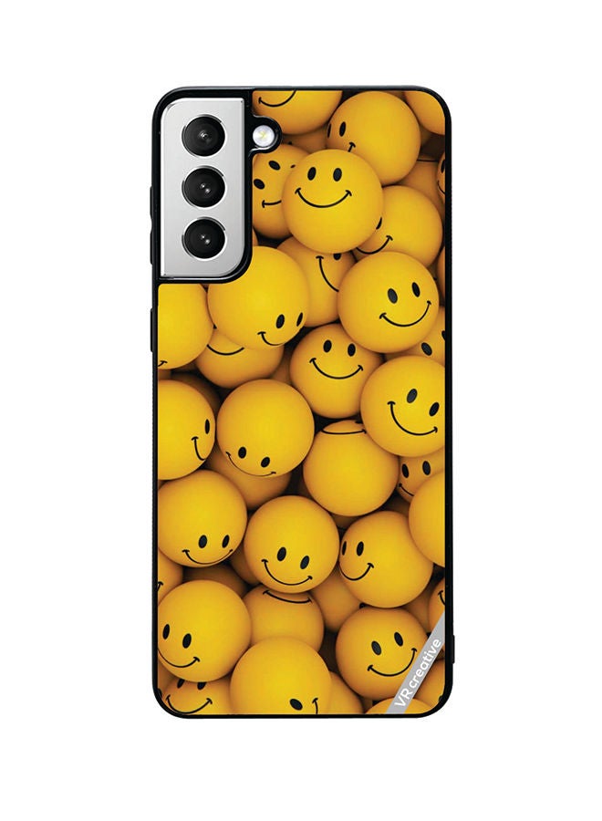 VR CREATIVE Protective Case Cover For Samsung Galaxy S22 5G Smiley Design Multicolour - Image 1