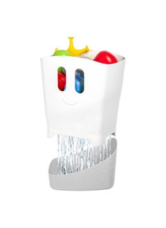 Ubbi Freestanding Bath Toy Organizer Bath Caddy with Removable Drying Rack Bin and Scoop for Toddlers and Baby, Gray