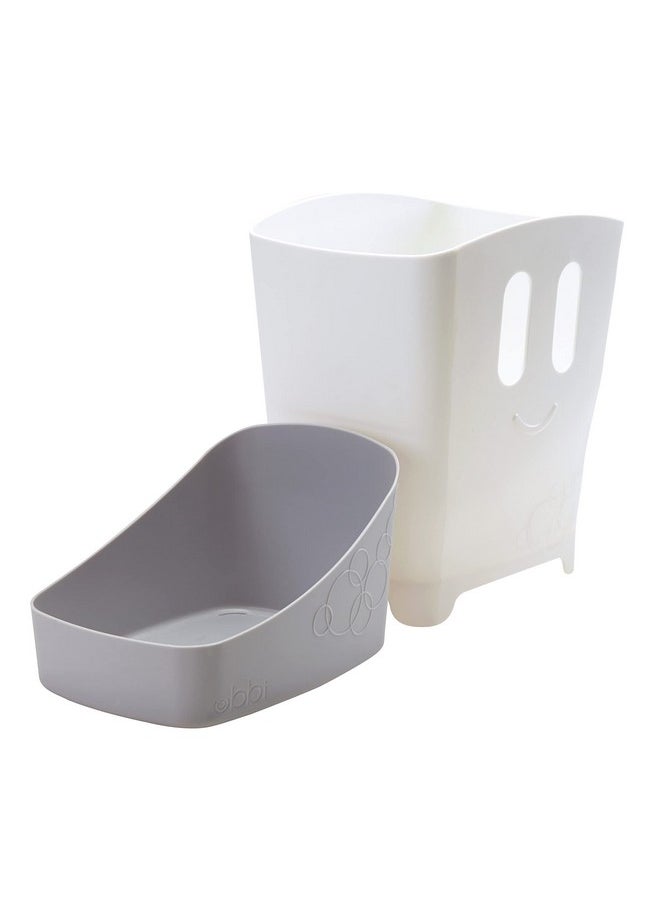 ubbi - Ubbi Freestanding Bath Toy Organizer Bath Caddy with Removable Drying Rack Bin and Scoop for Toddlers and Baby, Gray - Image 1