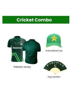 PRINTSHOP4ME Pakistan Cricket Combo–T-Shirt,Cap&Hand Fan For Celebrations Match Days&Events  - Image 2