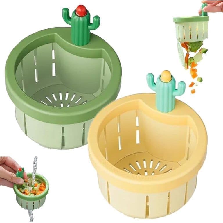 Chiransi Cactus Kitchen Sink Drain Strainer,Kitchen Waste Collector & Filter,Multi-Functional Sink Draining Basket (Multicolor) (Pack of 1) (Cactus Sink) - Image 2