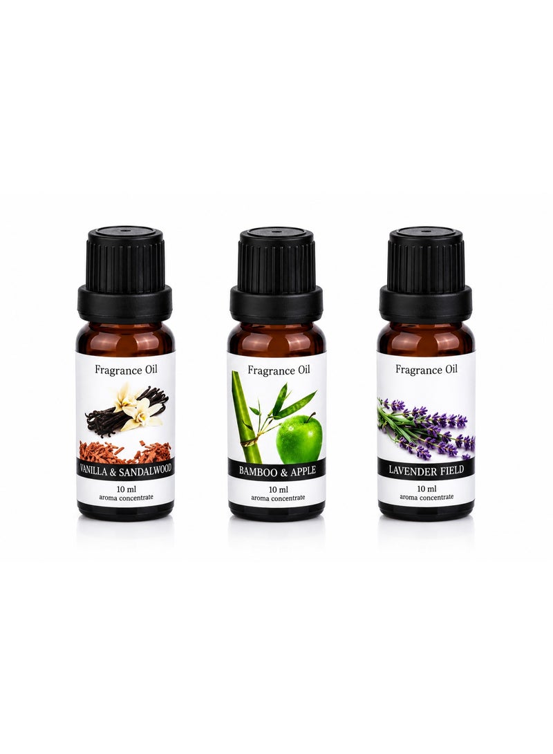 Home auraa Fragrance Oil 3 Pcs Set : Vanilla Sandalwood - Bamboo Apple- Lavender Field I Elegant Aromatherapy Essential Oils I Ideal for Home, office or living space - Image 4