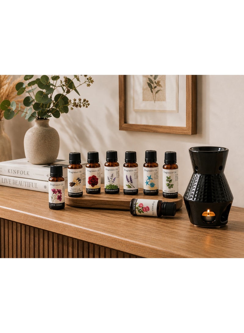 Home auraa Fragrance Oil 3 Pcs Set : Vanilla Sandalwood - Bamboo Apple- Lavender Field I Elegant Aromatherapy Essential Oils I Ideal for Home, office or living space - Image 1