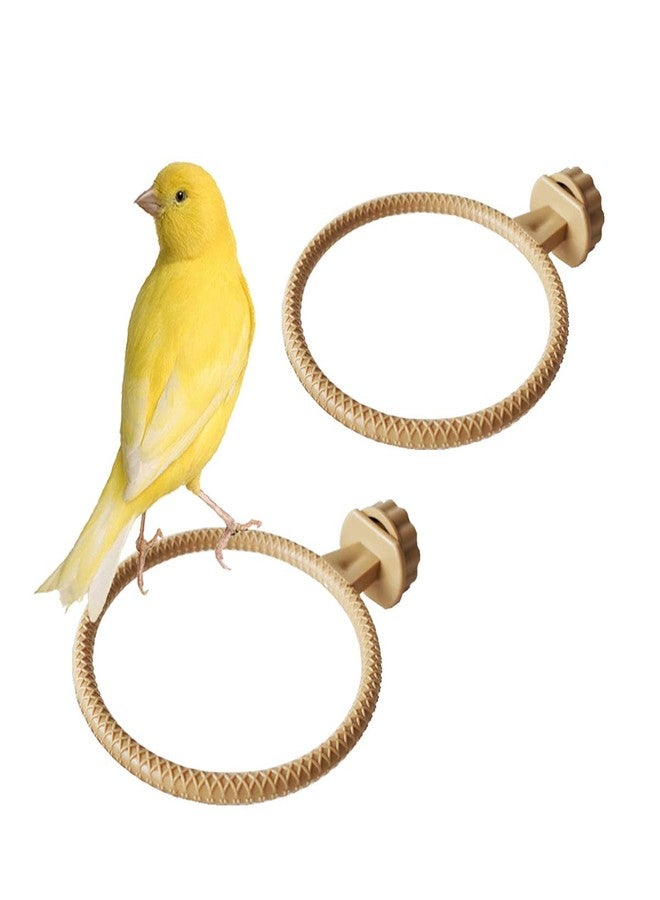 FOIBURELY 2 Ring Plastic Stand Perches Holders Canary Finch Budgie Bird Cage Universal Plastic Stand Perches Holders（4.6 Inches） - Image 1