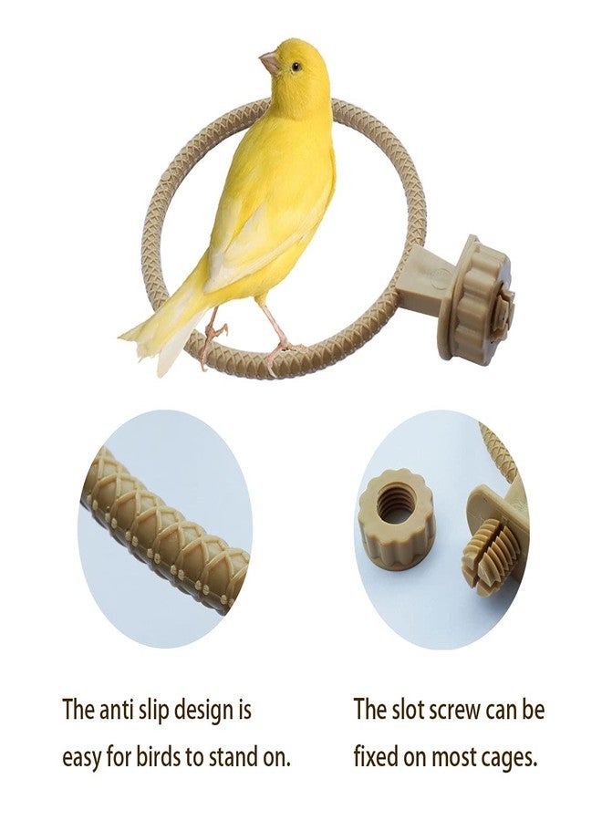 FOIBURELY 2 Ring Plastic Stand Perches Holders Canary Finch Budgie Bird Cage Universal Plastic Stand Perches Holders（4.6 Inches） - Image 2