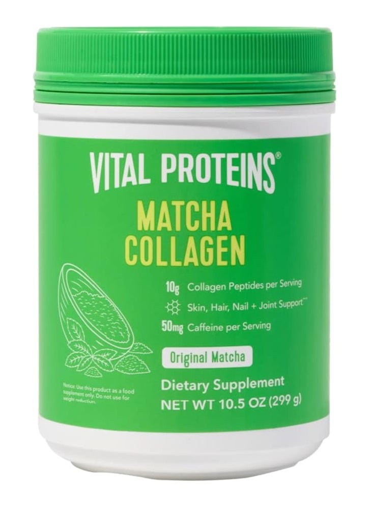 Vital Proteins Matcha Collagen Peptides Powder Supplement, Matcha Green Tea Powder, 10.5 oz, Original Flavored  - Image 1
