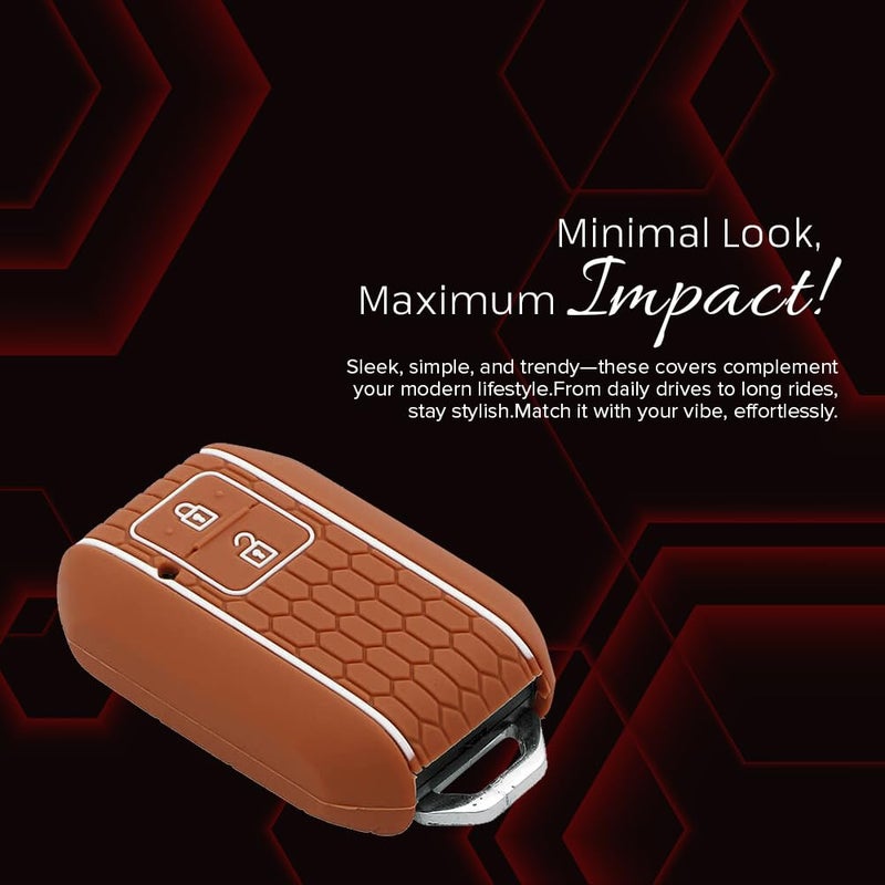 keyzone Keycare Silicone Key Cover Compatible for Suzuki Victoris, e Vitara, Fronx, jimny, Grand Vitara, Ertiga, Brezza, XL6, Swift, Dzire,Ignis 2 Button Smart Key (Black) - Image 3