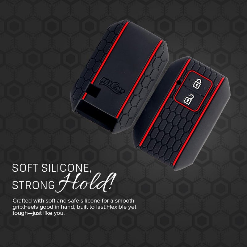 keyzone Keycare Silicone Key Cover Compatible for Suzuki Victoris, e Vitara, Fronx, jimny, Grand Vitara, Ertiga, Brezza, XL6, Swift, Dzire,Ignis 2 Button Smart Key (Black) - Image 4