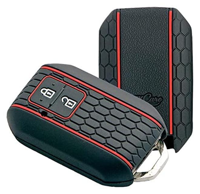 keyzone Keycare Silicone Key Cover Compatible for Suzuki Victoris, e Vitara, Fronx, jimny, Grand Vitara, Ertiga, Brezza, XL6, Swift, Dzire,Ignis 2 Button Smart Key (Black) - Image 1