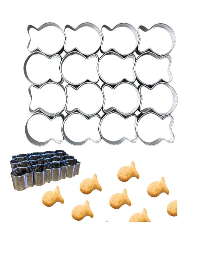 ROYALTY ESSENTIALS Mini Tiny Goldfish Fish Cracker Cookie Cutter Mold Baked Shaped Maker for Kids Mini Gluten Free DIY 1 inch (Goldfish) (Goldfish) - Image 1