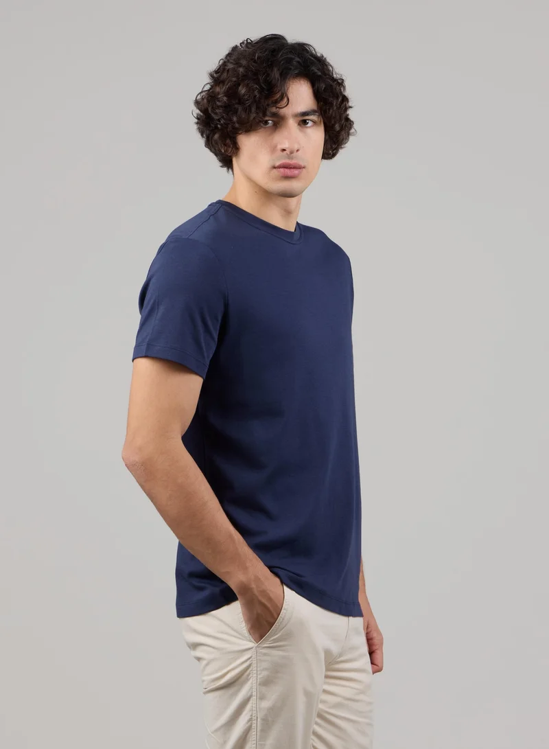 جاست نيتشر تي شيرت قطني ناعم فاخر بياقة دائرية