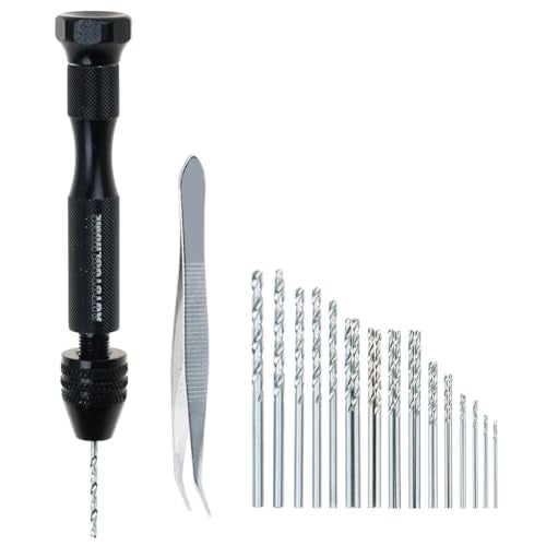 AUTOTOOLHOME Precision Pin Vise Hand Drill with 25pcs Micro Twist Drill Bits Set (0.5-3.0mm) Mini Hand Drill Rotary Tool for PCB,Metal,Wood,Jewelry,Plastic,Resin Manual Making DIY Assembling Drilling - Image 1