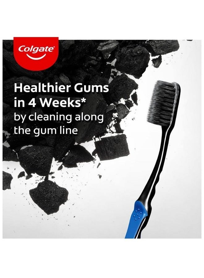 Colgate 2 Pcs Colgate Slim Soft Charcoal Toothbrush multicolour - Image 5