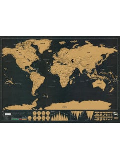 Chic Chic Large World Scratch-Off Map - Personalized World Travel Map - Deluxe XL Scratch-Off Map - Fun Colorful Scratch-Off Poster - Great for Classrooms and Travelers -Wall Sticker Map 