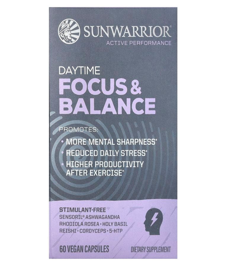 Sunwarrior Daytime Focus & Balance 60 Vegan Capsules
