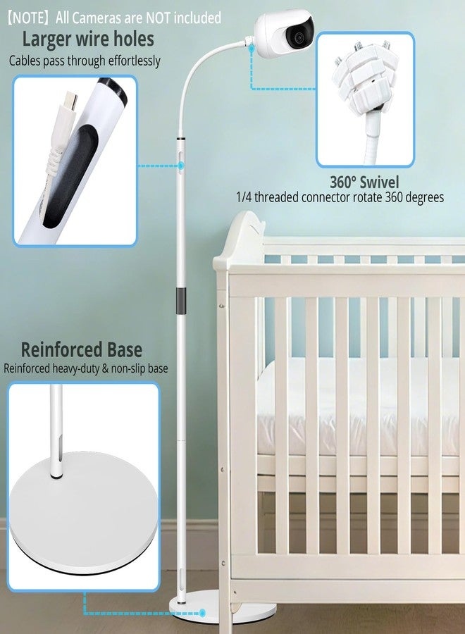 Derebir Stable Baby Monitor Floor Stand Holder Mount for Momcozy BM01/BM03/BM04, TP-Link Tapo C200/C210/C220, Kasa Camera EC70/EC71/KC410S, Nanit Pro & Flex Stand and Cameras with 1/4 Thread Hole - Image 3