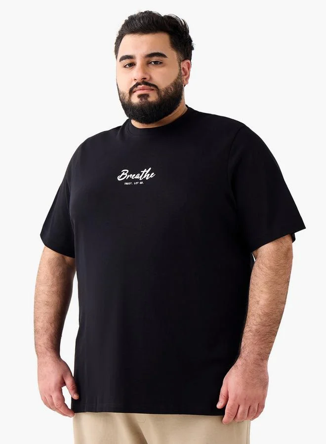 Maxim Men Regular Fit Crew Neck Short Sleeves Slogan Print T shirt