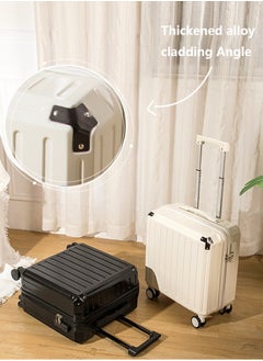 Occuwzz Ultra-Light Expandable 18-Inch Hardside Spinner Carry-On Luggage with TSA Lock white  - Image 3