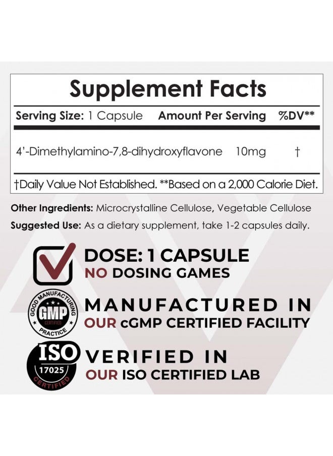 Nootropics Depot - Nootropics Depot 4'-DMA-7,8-DHF Nutritional Supplement Capsules | 10mg | 30 Count | 4'-DMA-7,8-Dihydroxyflavone - Image 1