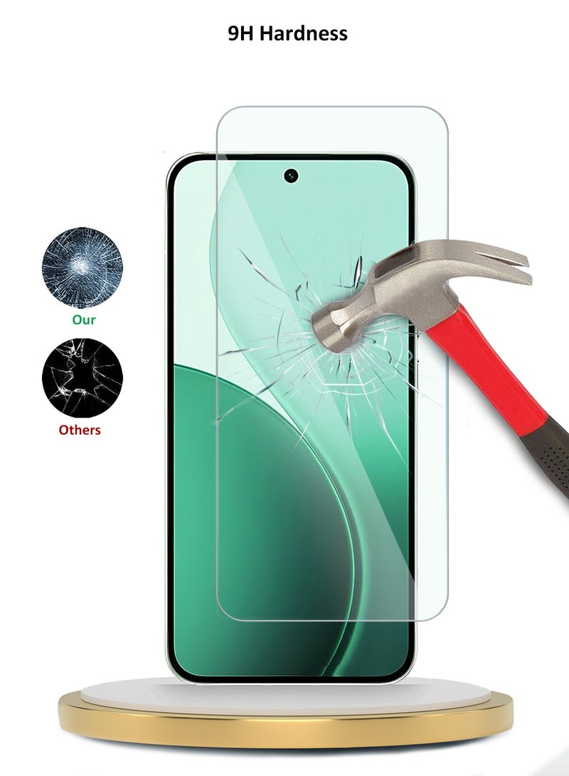 دبليو تيك واقٍ من الزجاج المقسى مع حواف منحنية 9H 2.5D للجهاز Oppo Reno14 5G 2025 من سلسلة WTech Premium (MSG9CN) - شفاف - Image 3