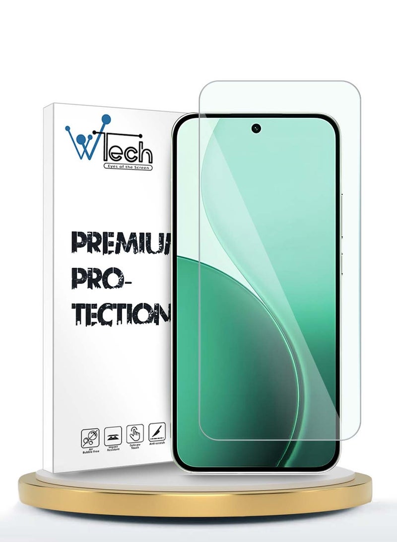دبليو تيك واقٍ من الزجاج المقسى مع حواف منحنية 9H 2.5D للجهاز Oppo Reno14 5G 2025 من سلسلة WTech Premium (MSG9CN) - شفاف - Image 1