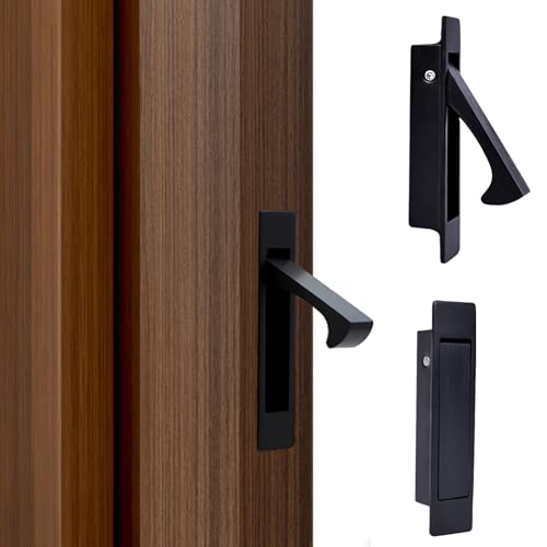 Dontay 5 Pack Pocket Door Pull Handle Edge Pull Professional Stainless Steel 304 Flush Mount Door Pull for Pocket Sliding Door Matte Black 5 - Image 1