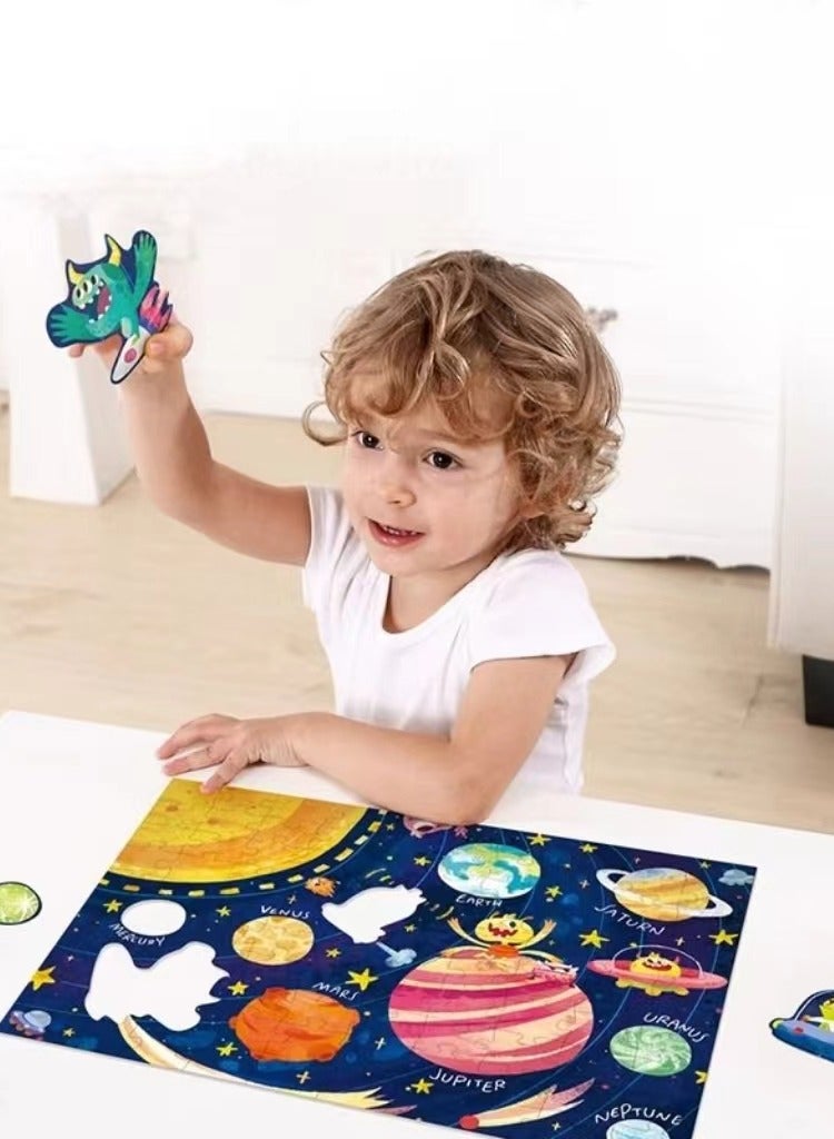 لغز مضيء تعليمي للأطفال من رائد الفضاء، السماء المرصعة بالنجوم، متوهج في الليل - Image 4