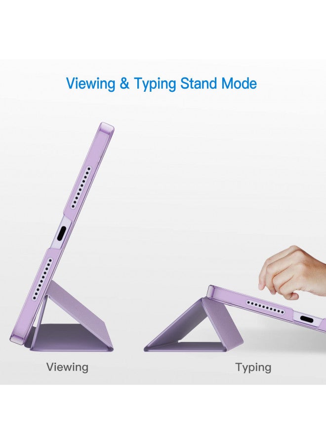 JETech Case for iPad Mini (A17 Pro, 2024 Model, 7th Generation) / Mini 6 (2021 Model, 6th Generation), Slim Stand Hard Back Shell Smart Cover with Auto Wake/Sleep (Purple) - Image 4