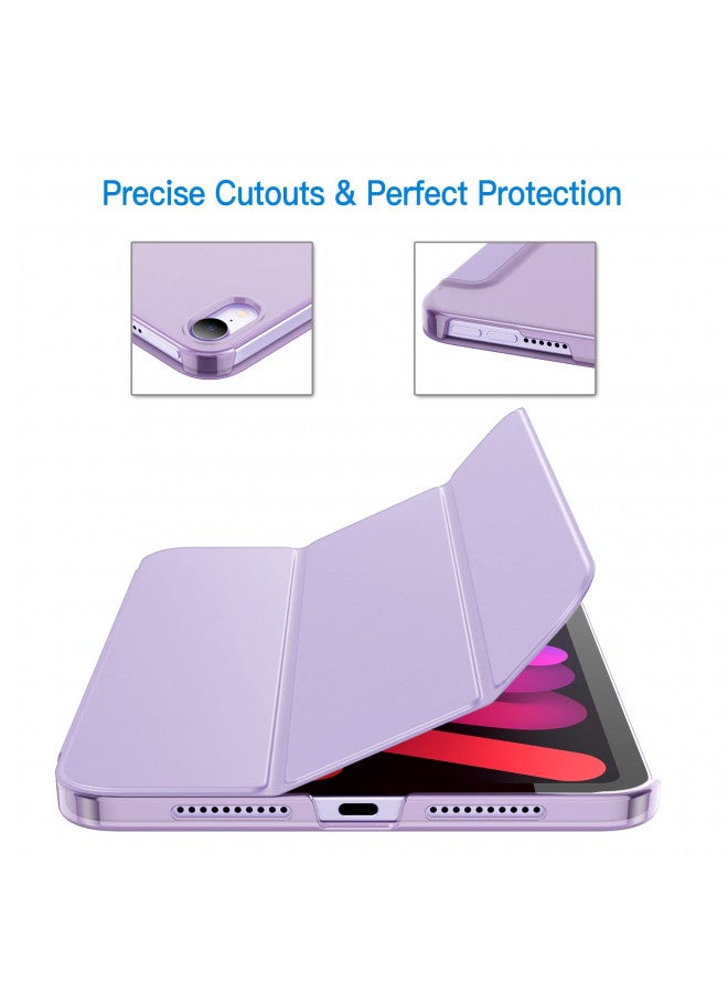 JETech Case for iPad Mini (A17 Pro, 2024 Model, 7th Generation) / Mini 6 (2021 Model, 6th Generation), Slim Stand Hard Back Shell Smart Cover with Auto Wake/Sleep (Purple) - Image 2