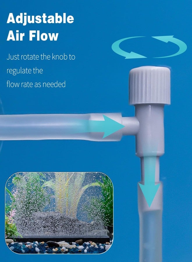 Pawfly Aquarium Air Control Valves Single Way Plastic Air Regulators for Aquarium Air Pump Fish Tank Air Flow Control Valves for 3/16" ID Airline Tubing Adjustable Hose Connectors, 20 Pack - Image 2